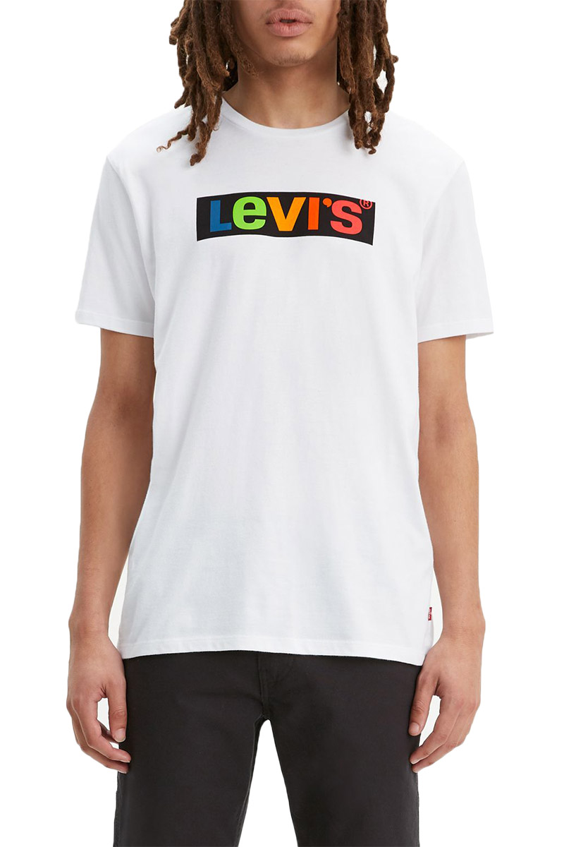 table small precedent Levi's® Rainbow box tab logo t-shirt white