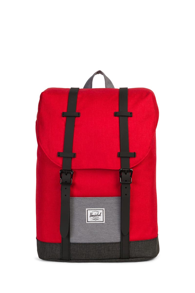 Herschel Retreat youth backpack crosshatch barbados cherry mid