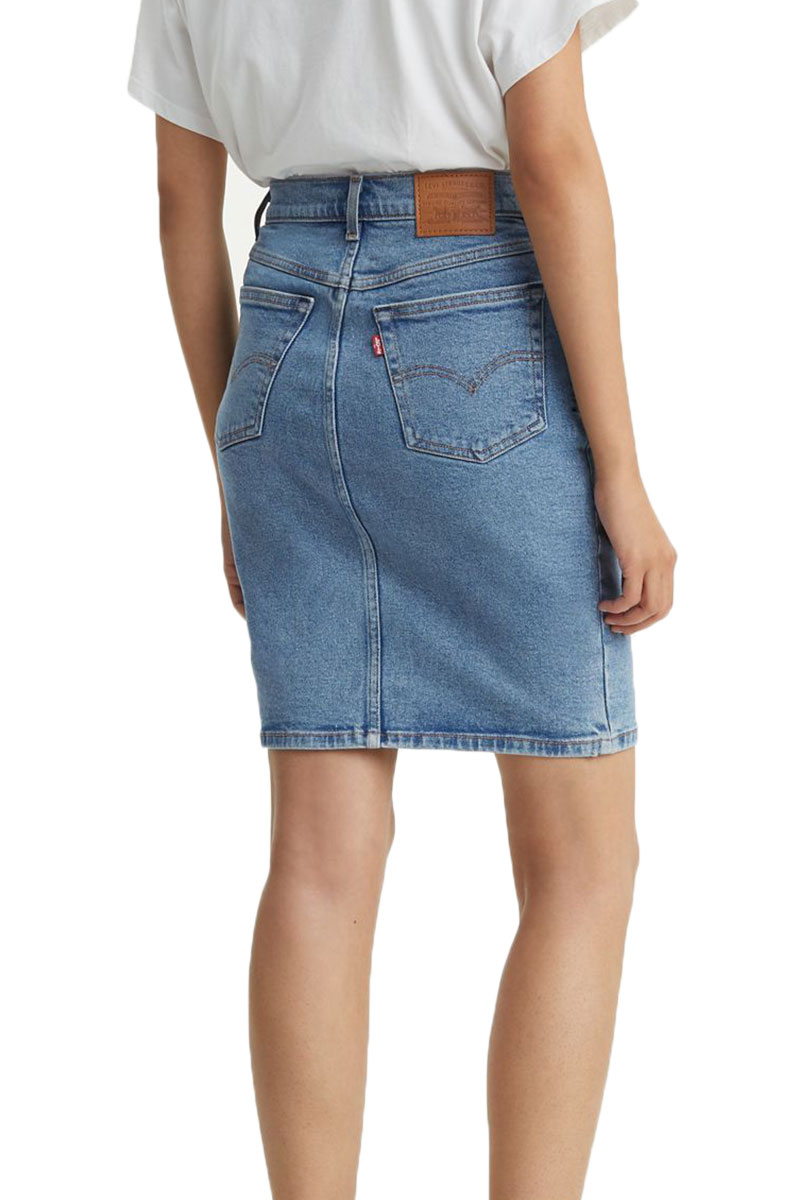 levis button thru mom skirt