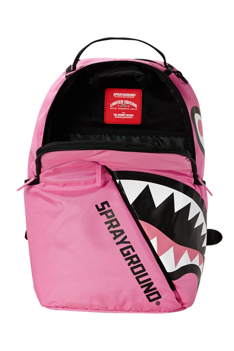 Sprayground Pink Scribble Shark Backpack | semashow.com