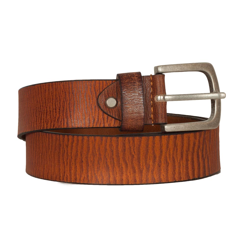 Men's leather belt tan