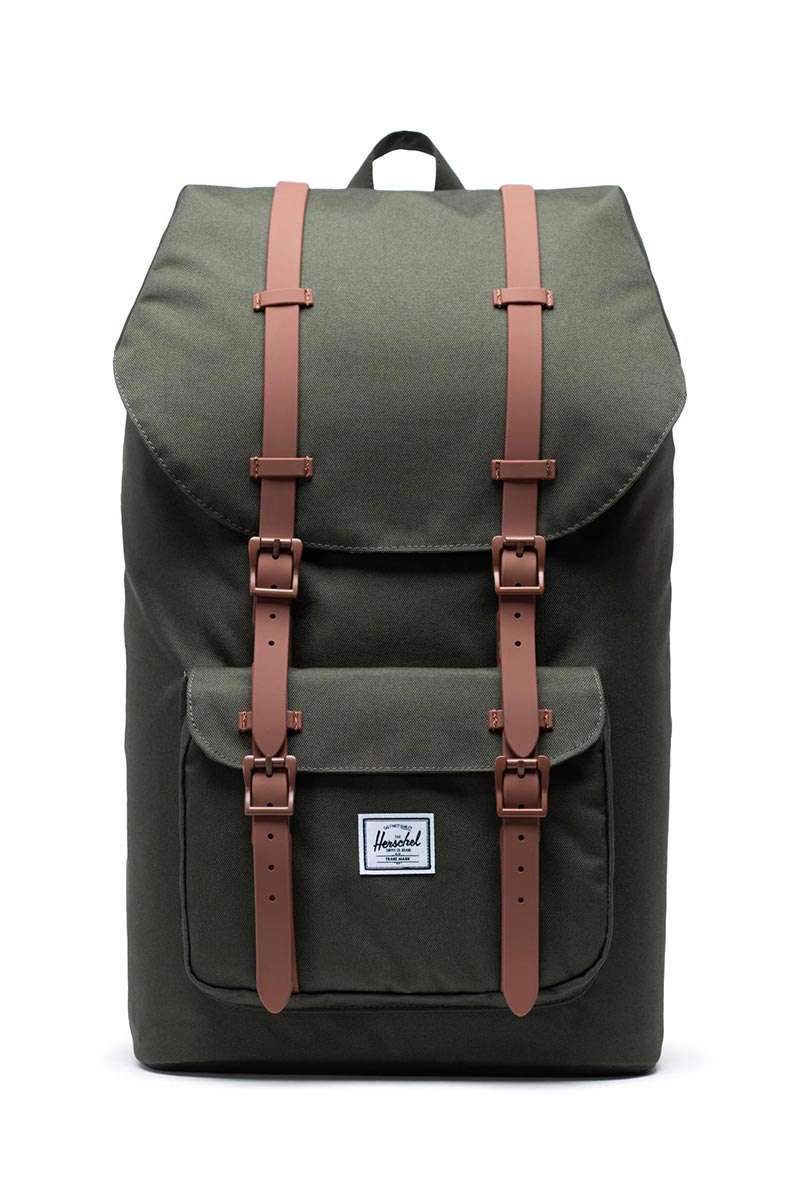 Herschel Little America backpack dark olive/saddle brown