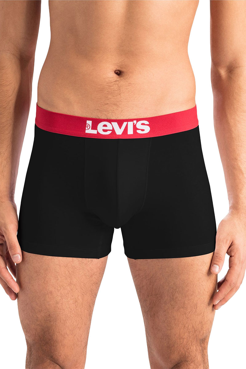 Levi's boxer brief 2-pack black-red