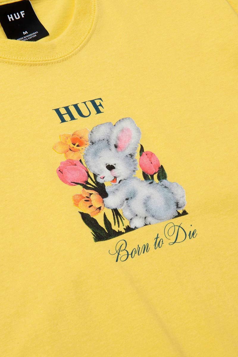 Huf t-shirt Born to die yellow