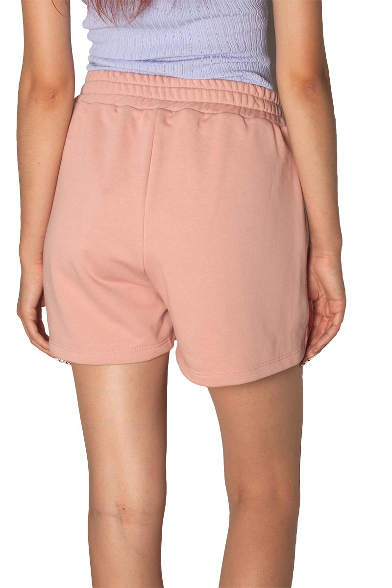 French terry women's shorts dusty pink