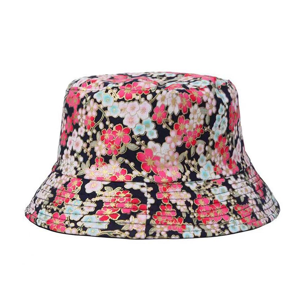 Bucket καπέλο φλοράλ ροζ
