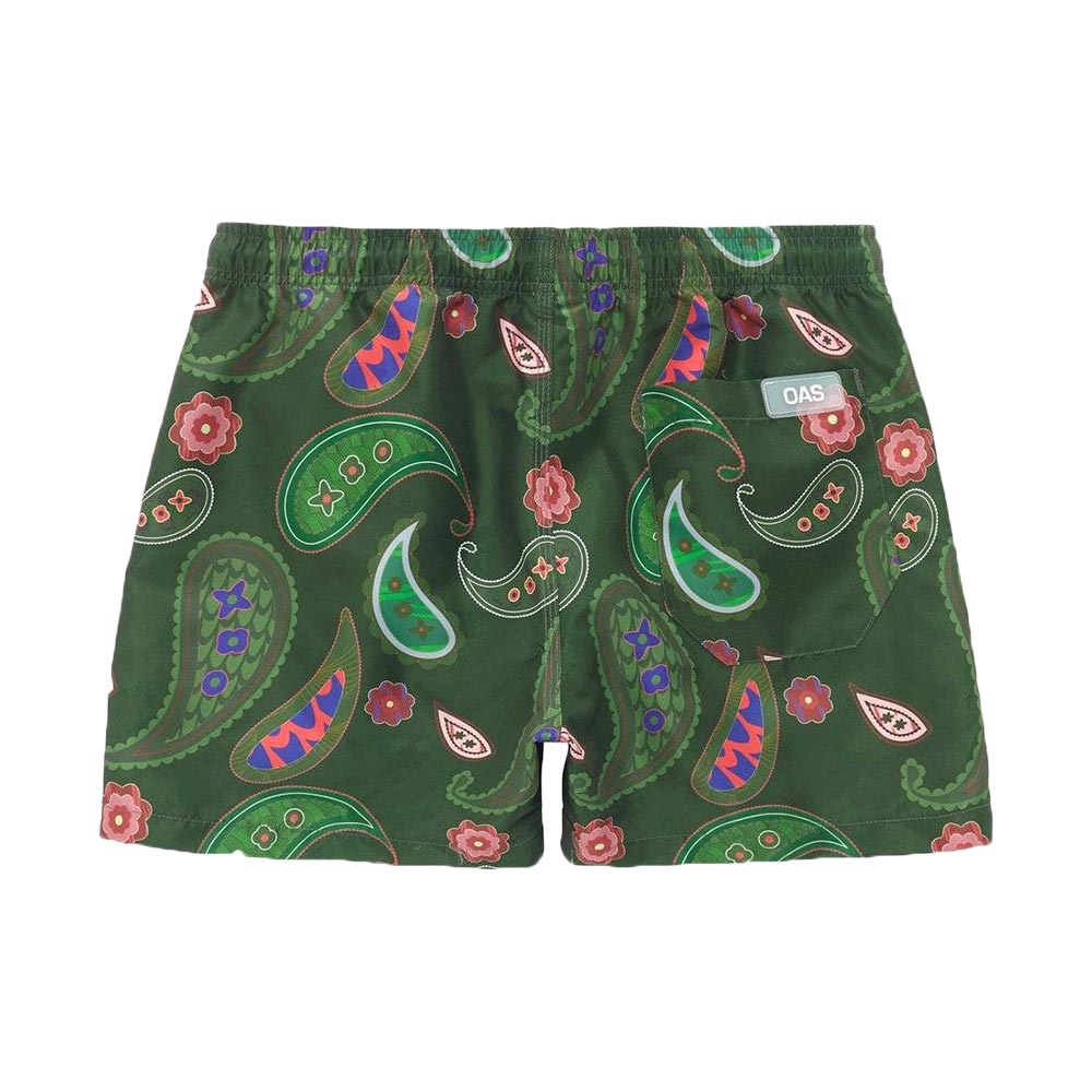 OAS men's swim shorts Green Paisley