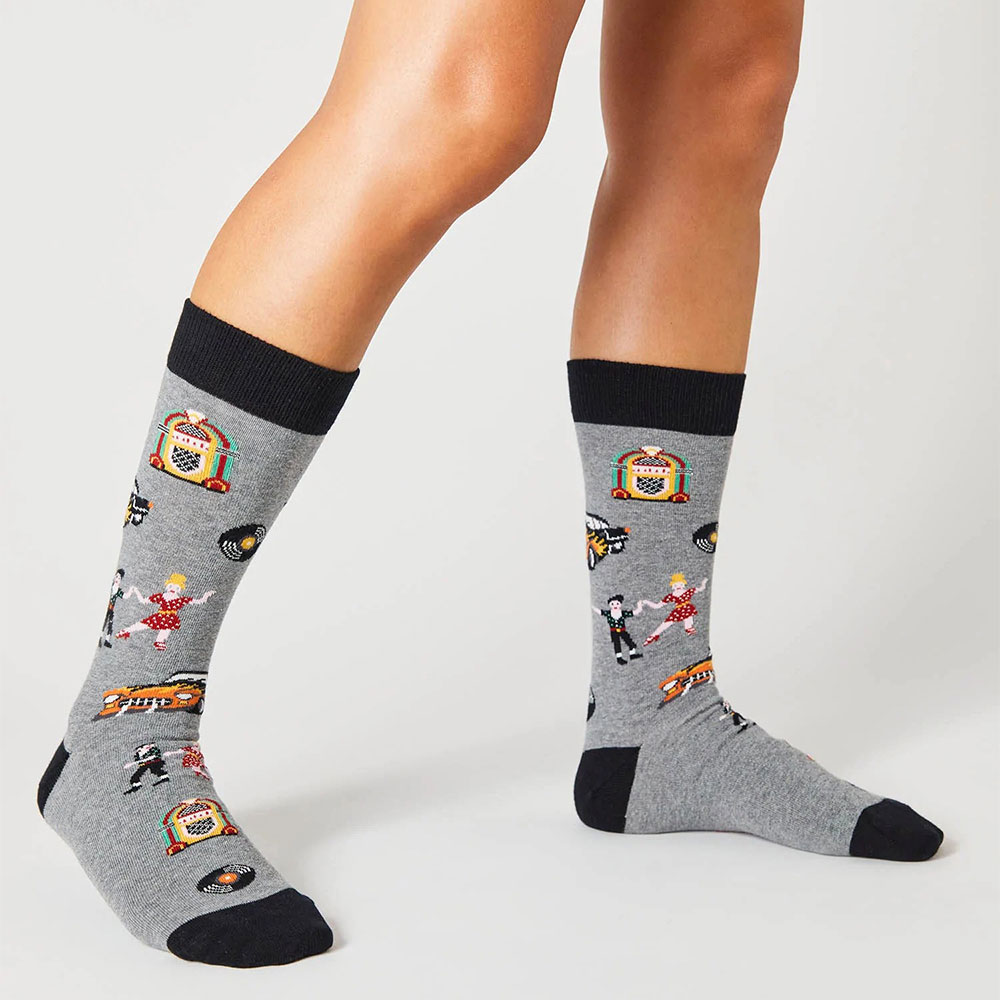 Besocks® BeRockabilly organic cotton socks grey