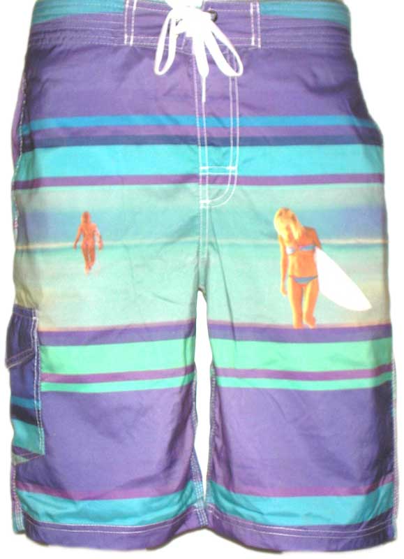 South Shore men's board shorts Anguilla purple