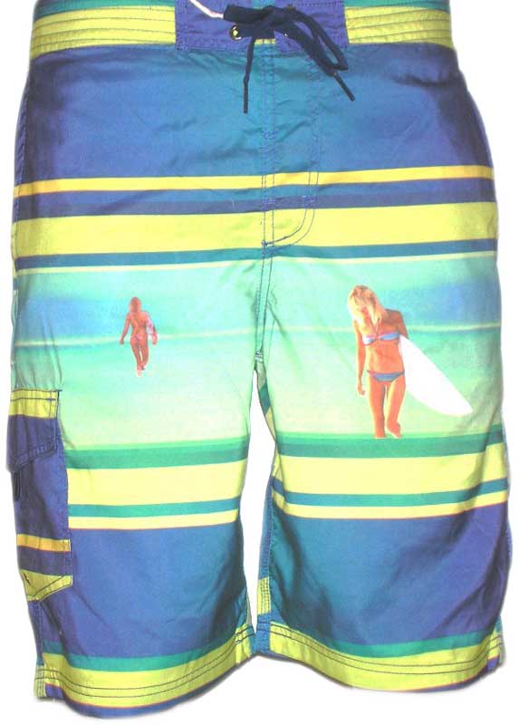 South Shore men's board shorts Anguilla blue