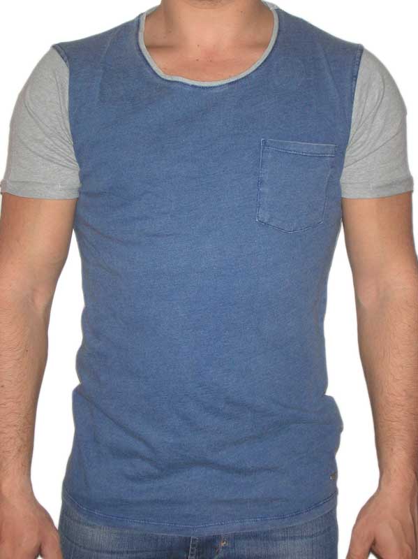Tiffosi ανδρικό δίχρωμο t-shirt με τσεπάκι