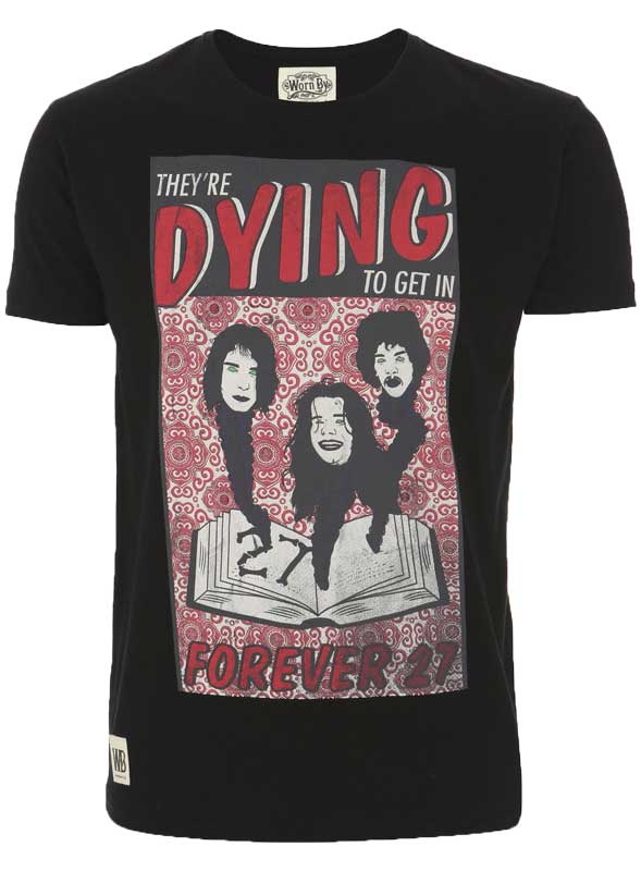 Worn By Forever 27 club poster ανδρικό T-shirt μαύρο