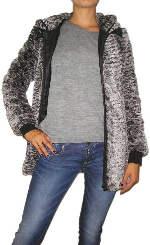 Bellfield Lensk γυναικείο faux-fur τζάκετ με κουκούλα