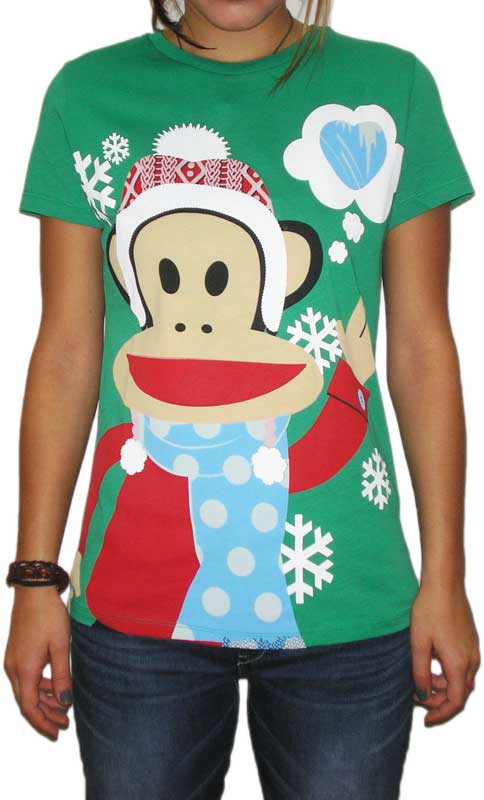 Paul Frank γυναικείο t-shirt Julius winter time πράσινο