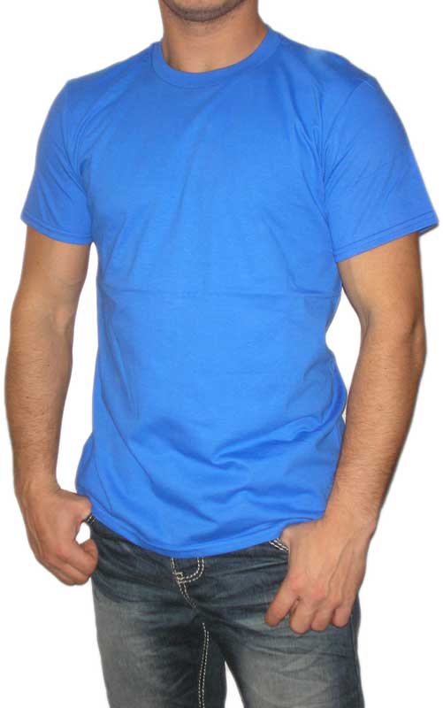 Ανδρικό βαμβακερό t-shirt μπλε ρουά