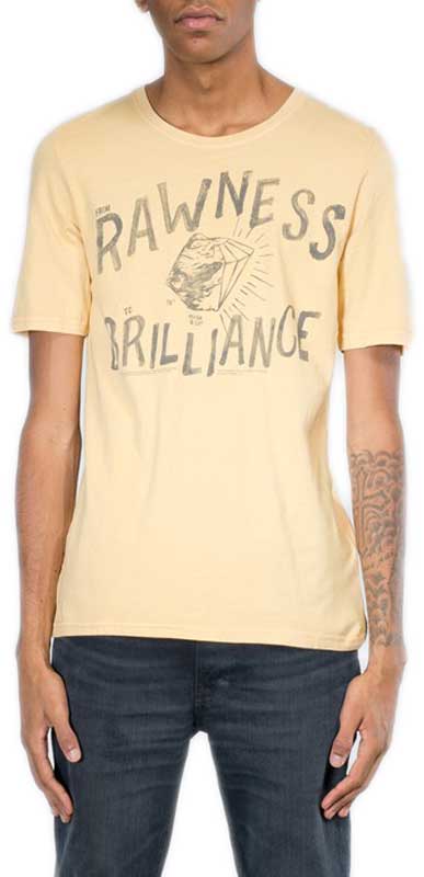 Nudie Jeans ανδρικό t-shirt 70's Organic Rawness κίτρινο