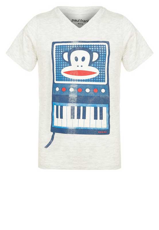 Paul Frank T-shirt Keyboard εκρού μελανζέ για αγόρι