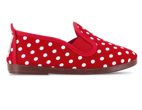Flossy Gallur παιδικό πάνινο παπούτσι κόκκινο πουά