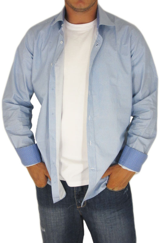 Leon Henry ανδρικό πουκάμισο γαλάζιο Flash