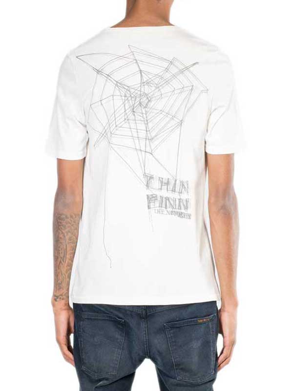 Nudie Jeans ανδρικό t-shirt 70's Organic Thin Finn offwhite