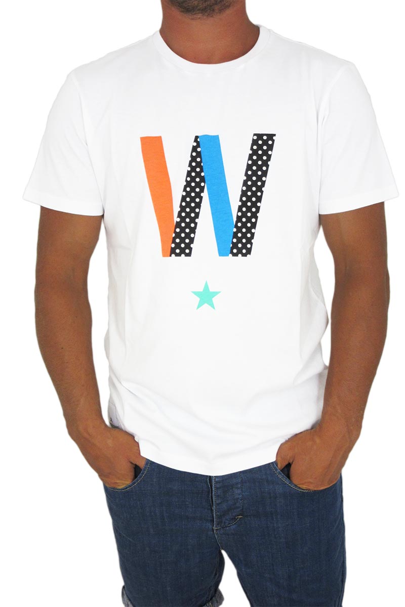 Wesc ανδρικό t-shirt Multi W σε λευκό