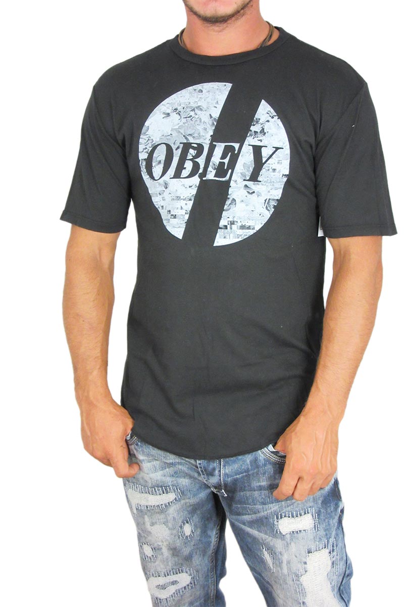 Obey ανδρικό t-shirt Glitch garden μαύρο