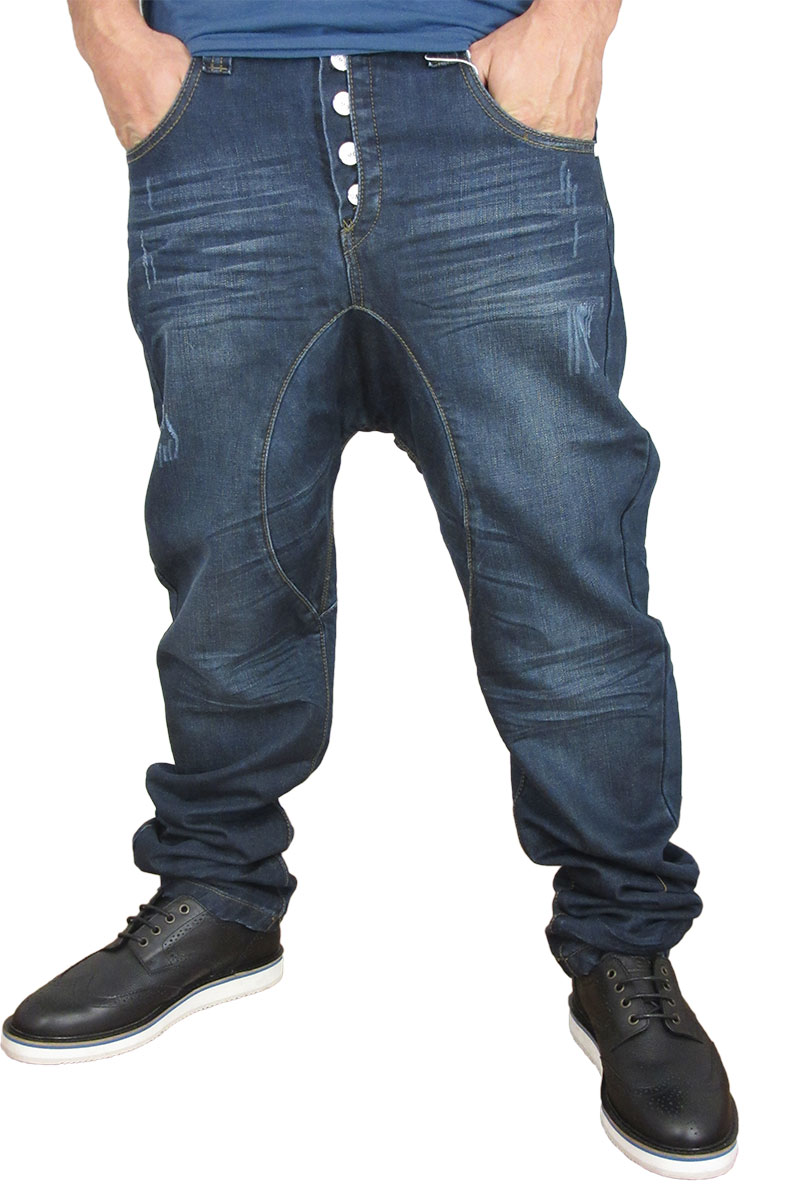 Humor Santiago jeans σκούρο μπλε με εκδορές