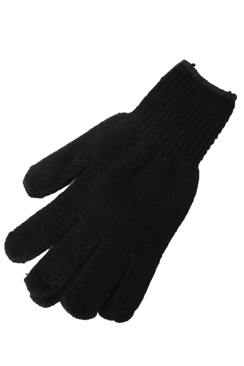 Πλεκτά γάντια μαύρα - 13050