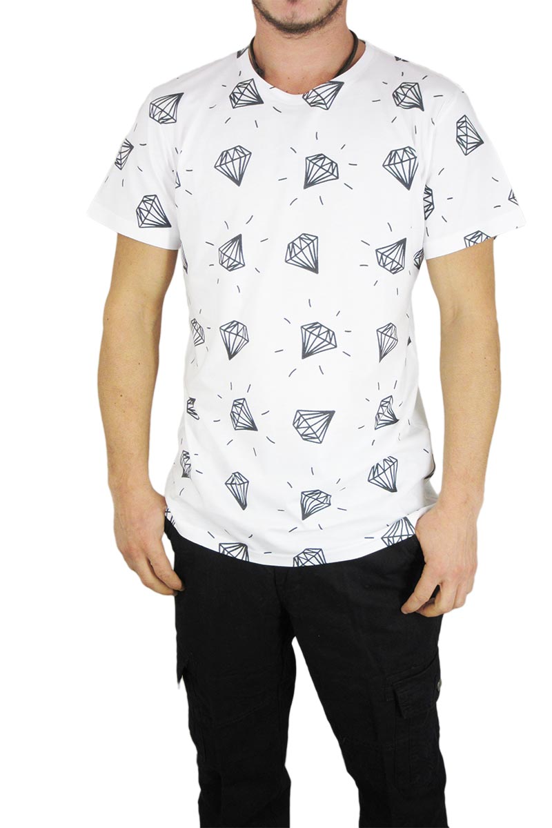 Smartness lab ανδρικό t-shirt Diamonds print