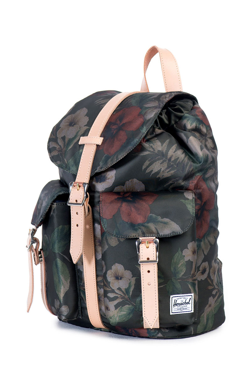 Herschel Supply Co. Dawson-womens Select backpack hawaiian camo nylon/veggie tan leather