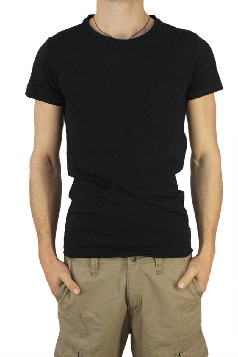 Anerkjendt ανδρικό longline t-shirt Truman μαύρο