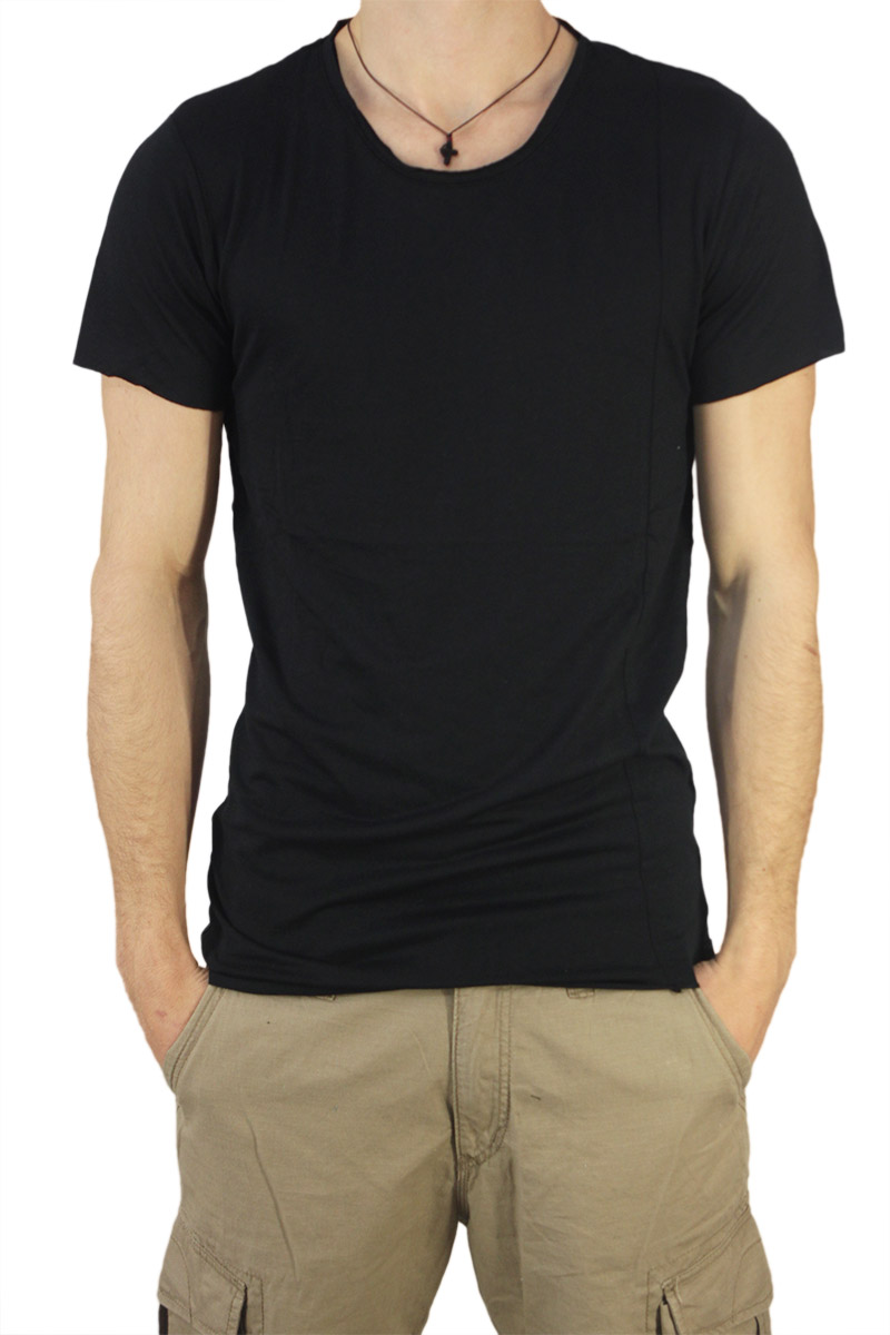 Anerkjendt ανδρικό longline t-shirt Klausi μαύρο