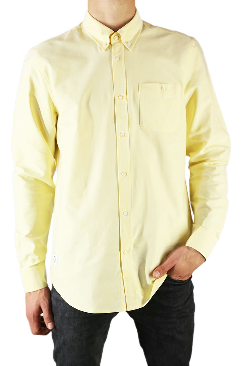 Wesc ανδρικό μακρυμάνικο πουκάμισο oxford Oden banana cream