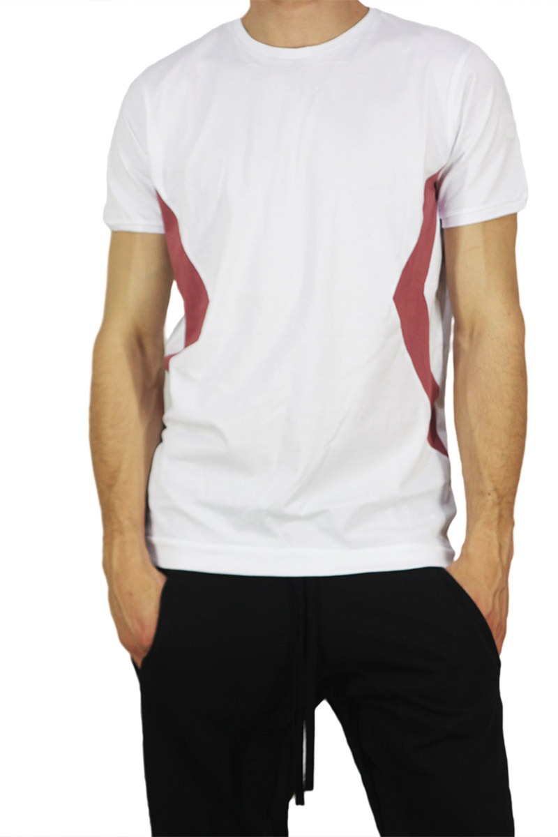 Combos T-shirt λευκό με κόκκινο πριντ