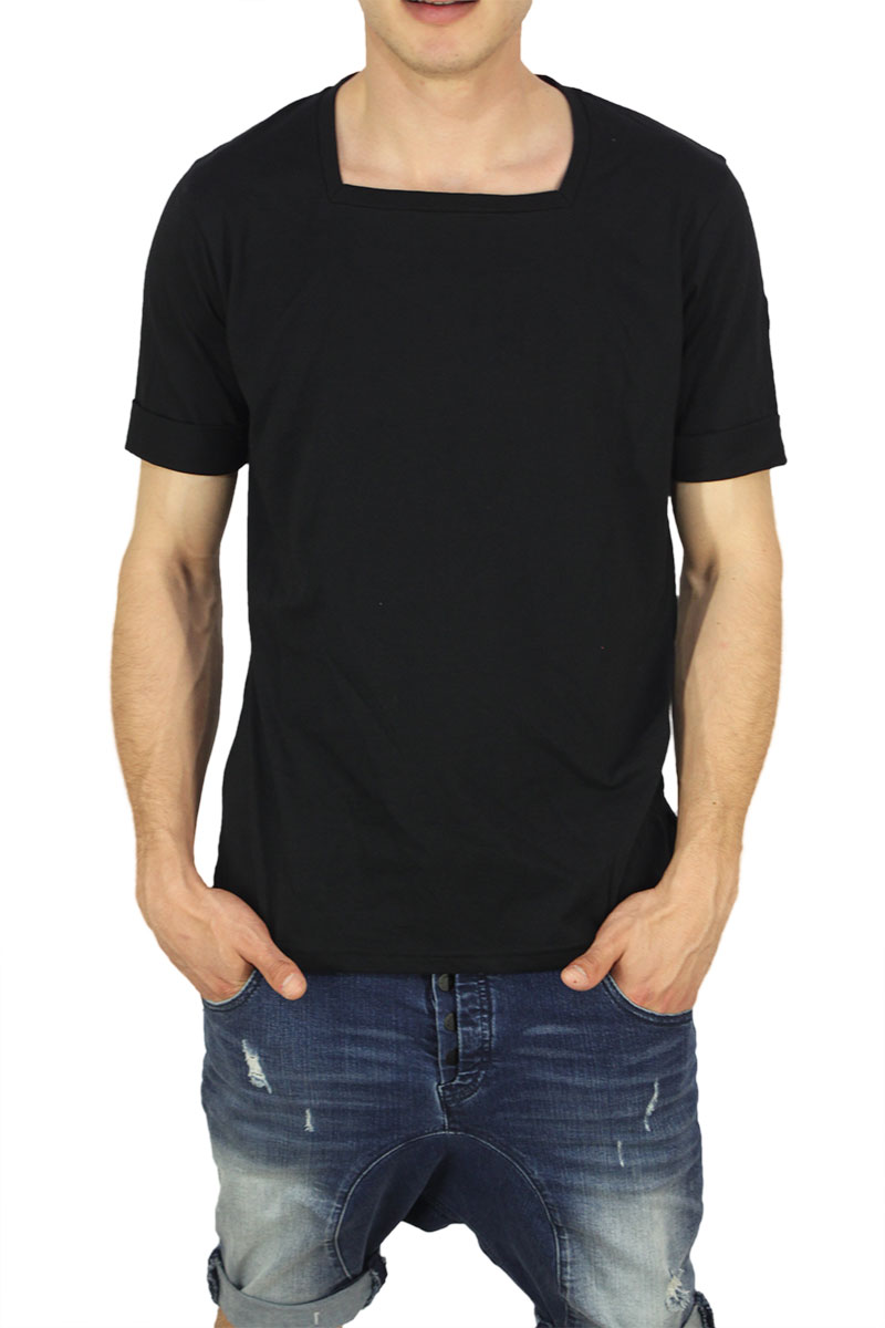 Combos longline T-shirt μαύρο