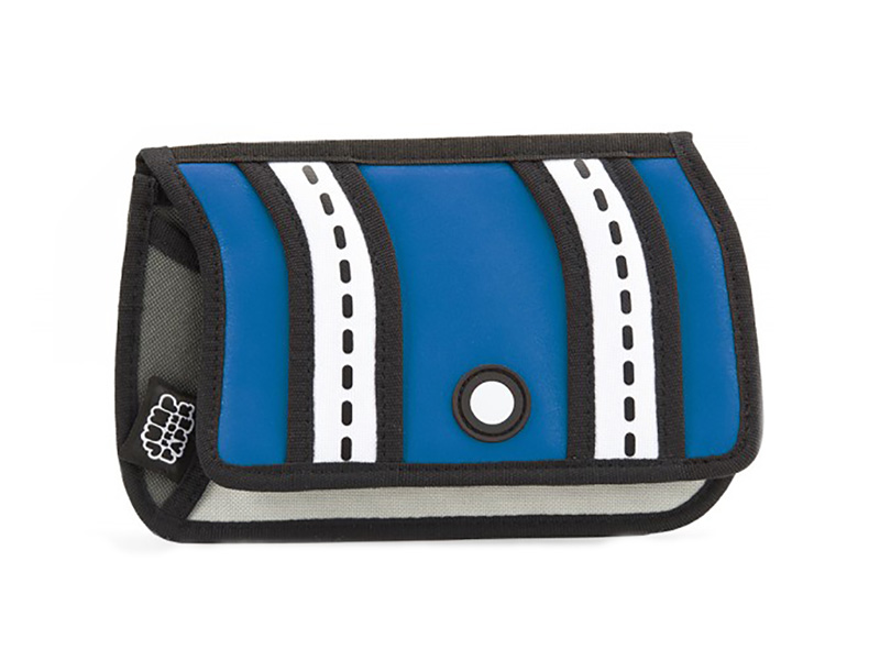 JumpFromPaper blue stripe pouch