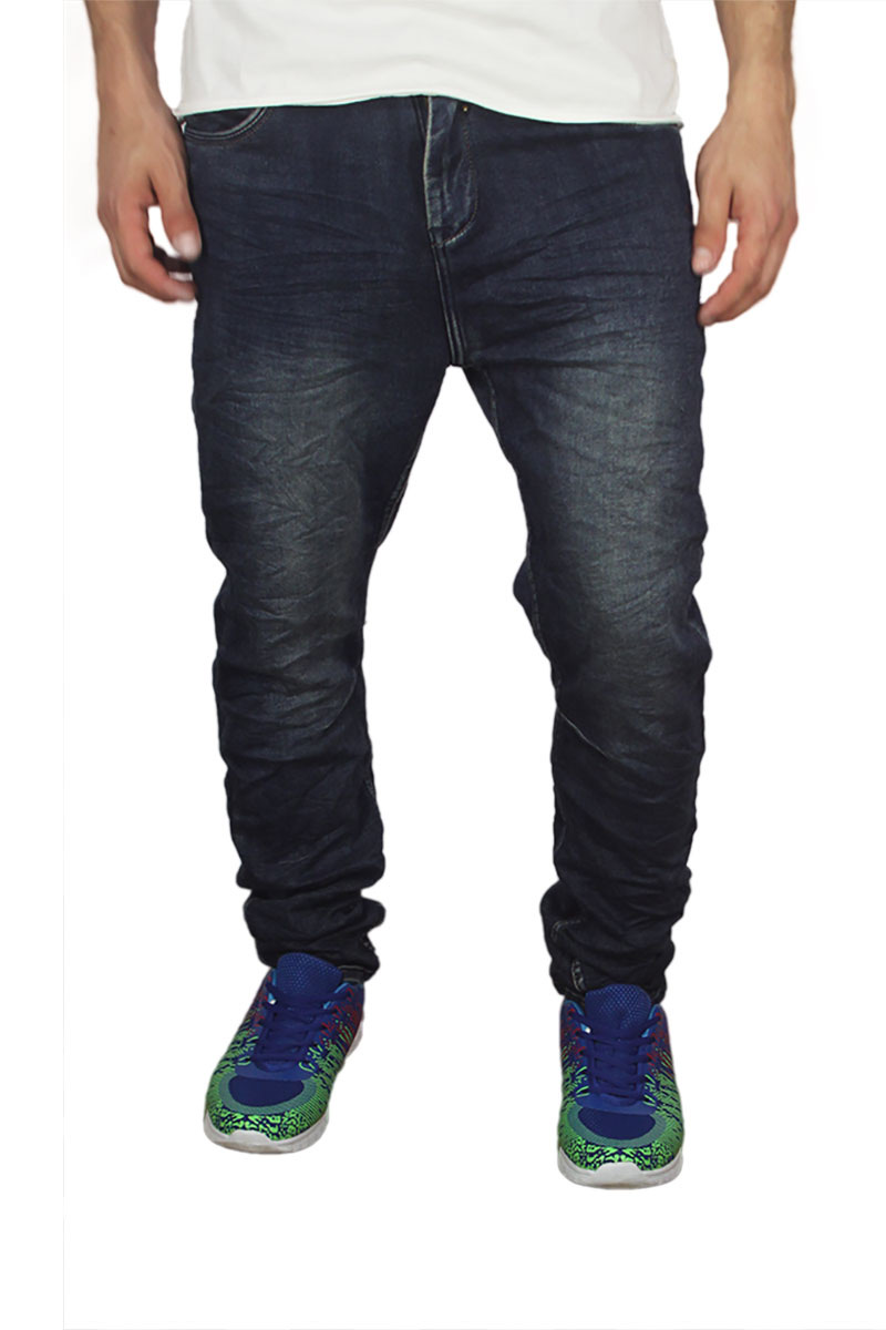 Ανδρικό slim fit jeans σκούρο μπλε