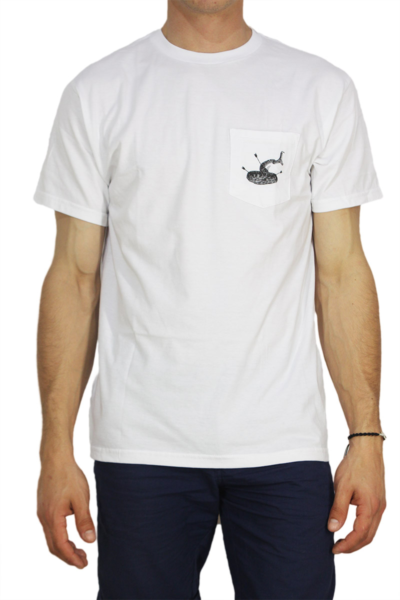 Obey ανδρικό T-shirt Venom λευκό με τσεπάκι