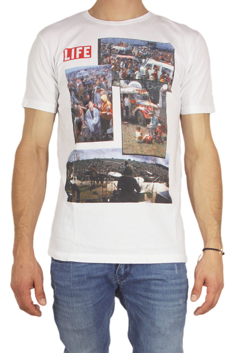 Worn By ανδρικό t-shirt LIFE Woodstock Festival λευκό