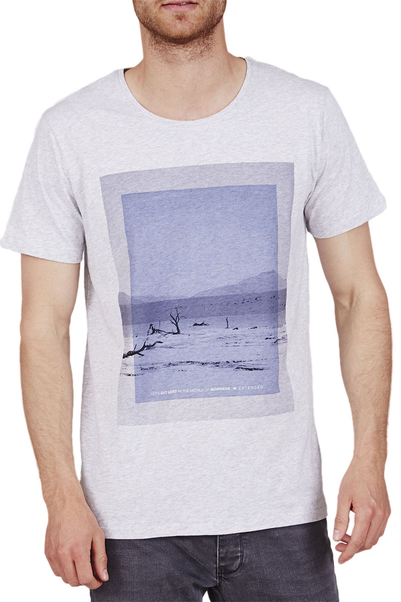 Minimum ανδρικό t-shirt Finn γκρι μελανζέ