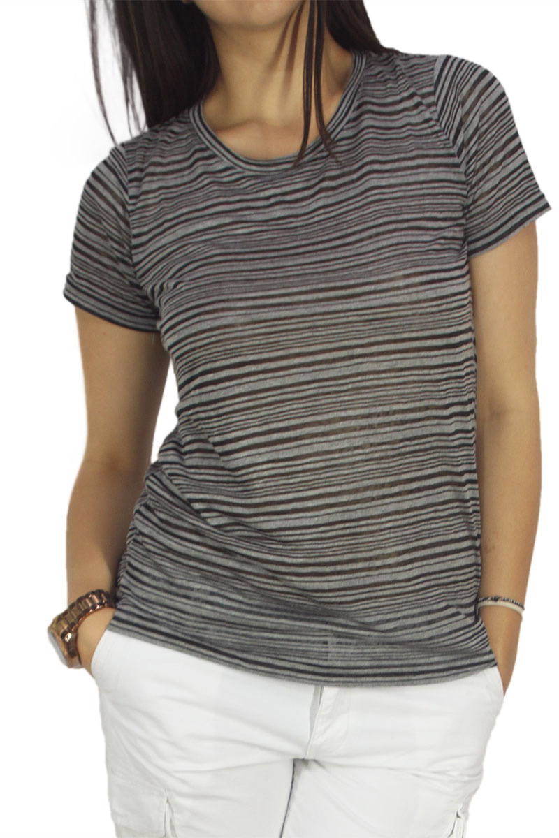 Minimum γυναικείο ριγέ t-shirt Lis γκρι