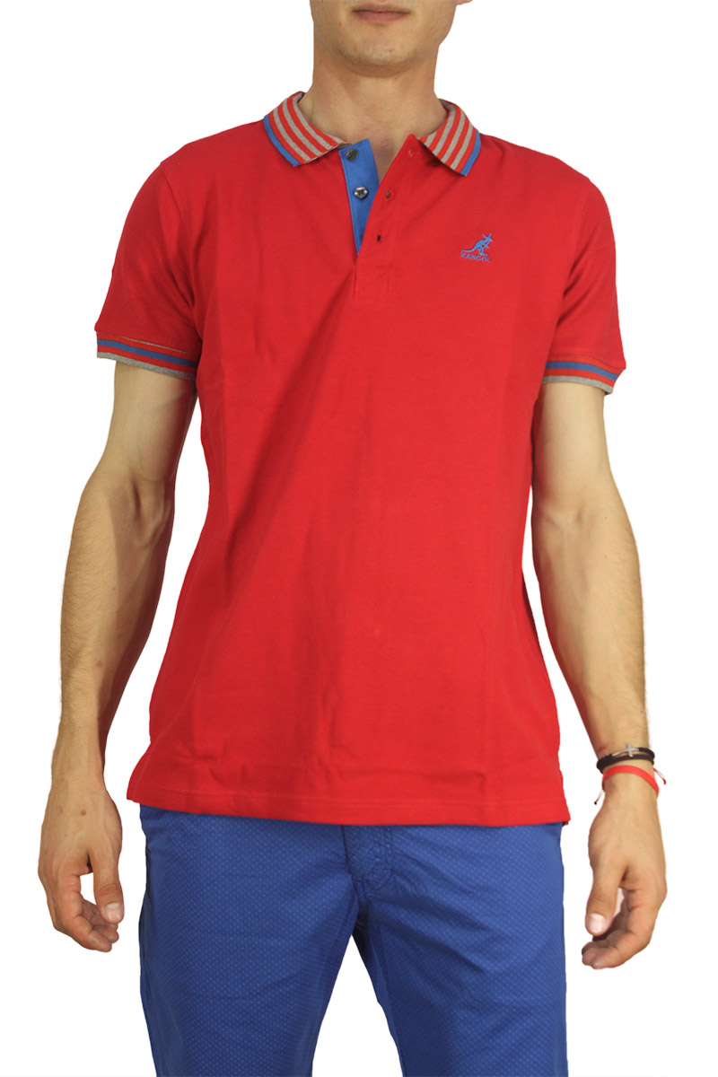 Kangol polo μπλουζάκι Bayne κόκκινο