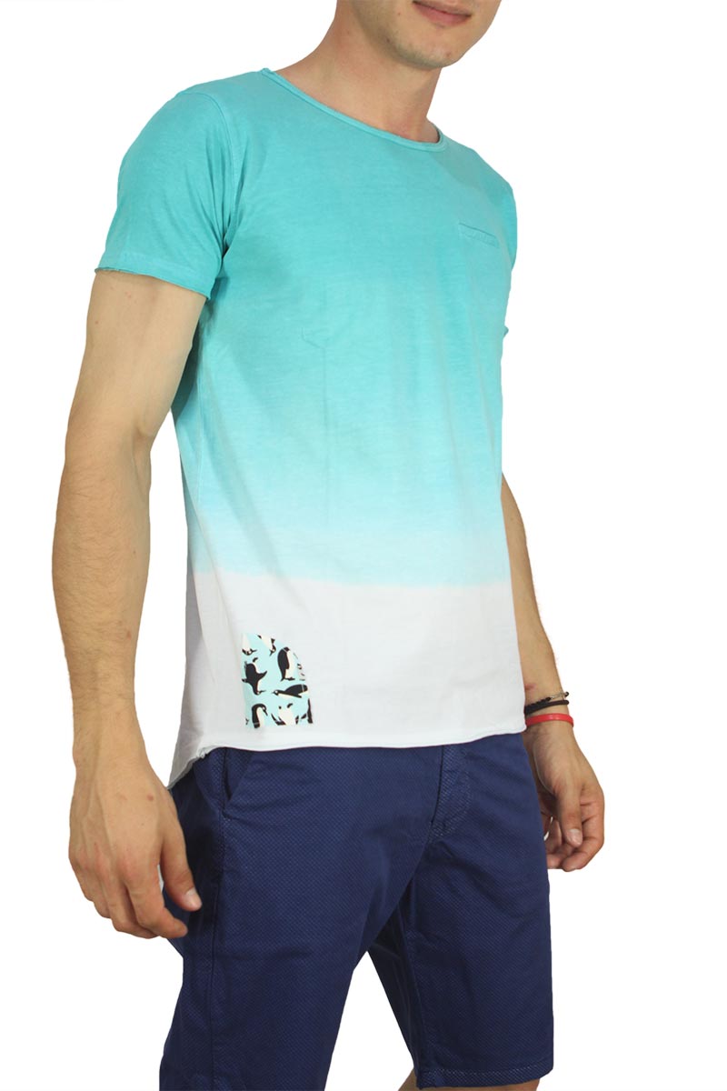 Malavita longline dip dye t-shirt άκουα