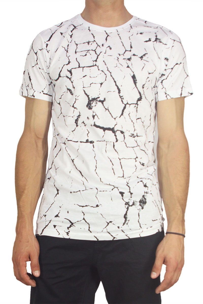 Ανδρικό marble print t-shirt