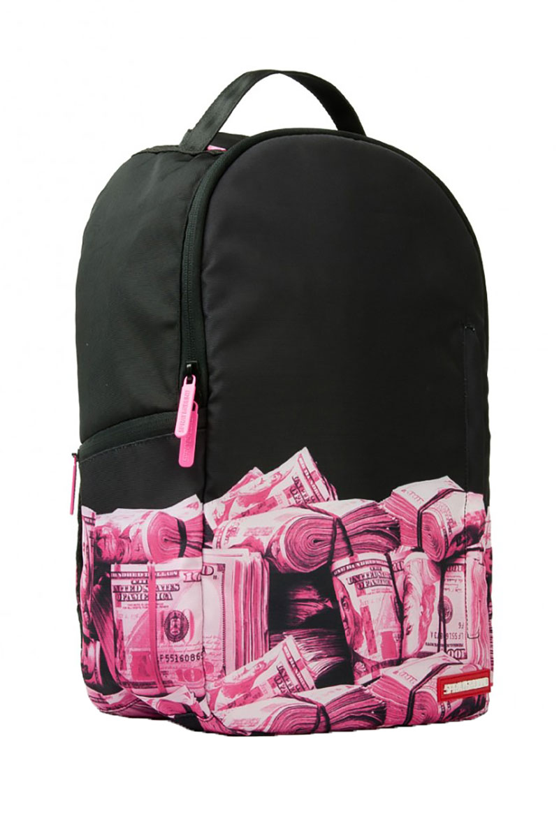 Sprayground Pink money rolled dlx backpack