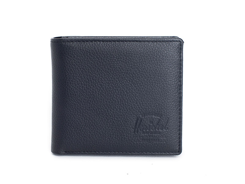 Herschel Supply Co. Hank large wallet black pebbled leather