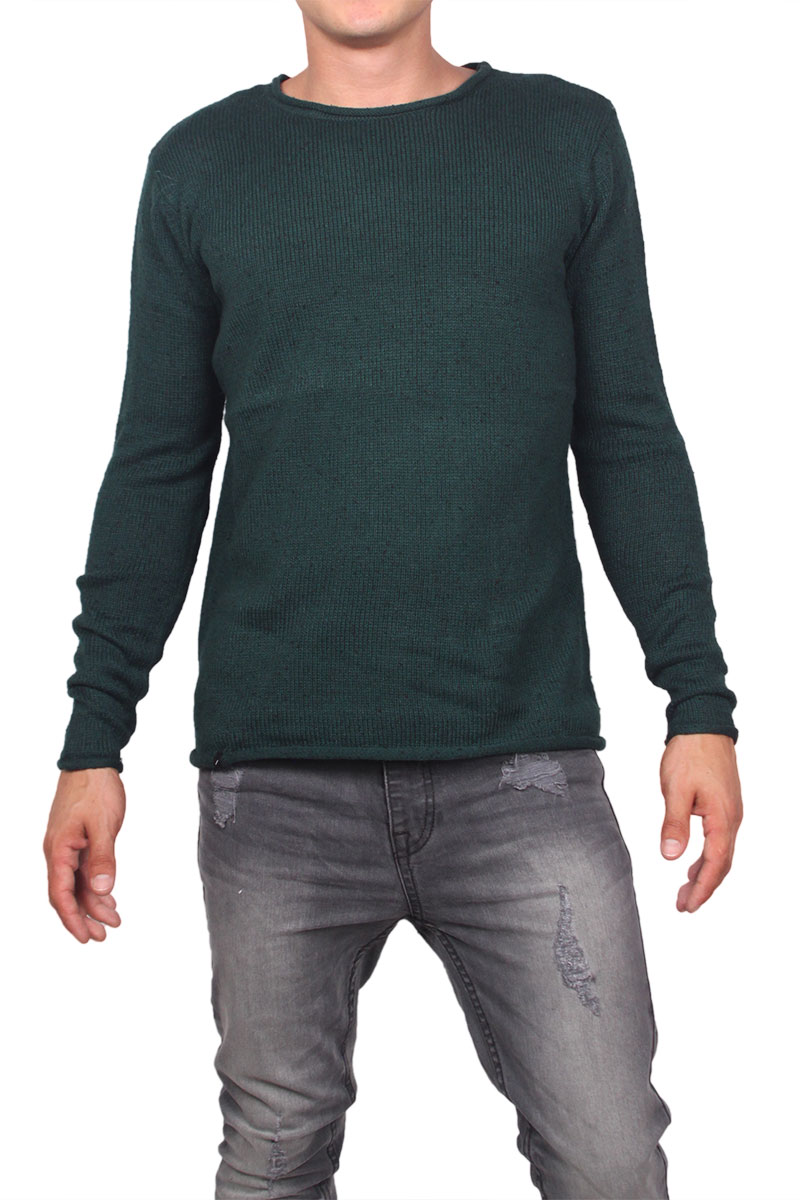 Anerkjendt πλεκτή μπλούζα Eglidko πράσινο μελανζέ