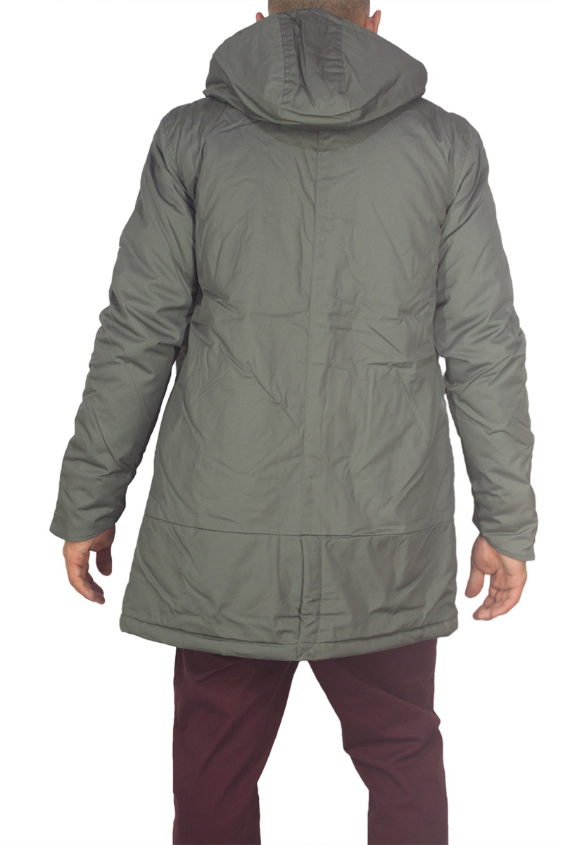 Anerkjendt Pileman padded parka with hood in gunmetal grey