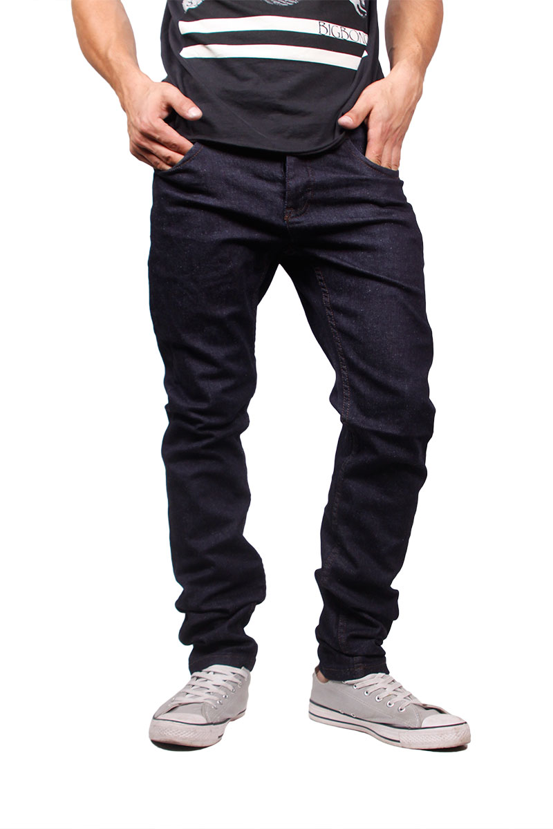 Anerkjendt slim fit raw jeans Joey blue