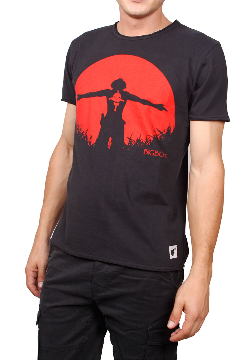 Bigbong T-shirt μαύρο με κόκκινη στάμπα